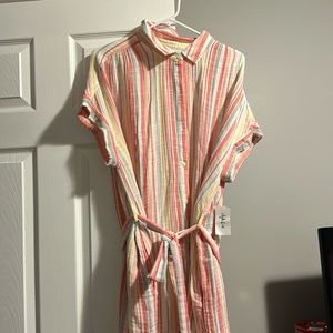 Tshirt dress vertical striped